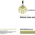 Dépliant électoral - 9 avril 2001 - Votons avec audace! Dépliant électoral - 9 avril 2001 - Votons avec audace!